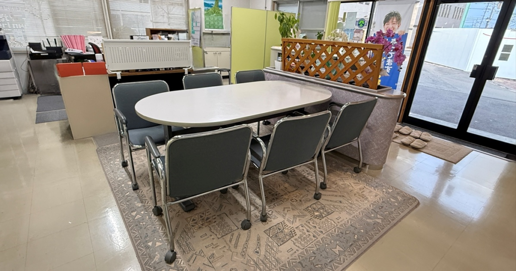 売却相談はこの相談スペースで行っています。
落ち着いた環境でゆっくりお話しいただけます。